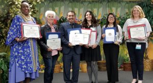 The 2019 Hands On Heroes: Gloria Morris, Judy Coleman, Fernando Aguilera, Patricia Pratt, Elan Vang and Elisa Kleitman.