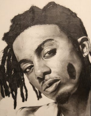 2019 County Fairs Show_Jordan Romero__Portrait of rapper Playboi Carti__Graphite on paper_2018.jpg