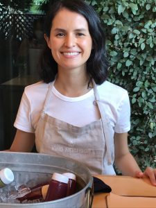 Rocio Gonzalez, who just opened Kind Neighbor at 560 W. 18th Street in Merced, stands next to her free samples of all natural, fresh-squeezed juices. One sample, ‘I Am Joyful,’ was a refreshing blend of apple, carrot, cucumber, orange, lemon and ginger!