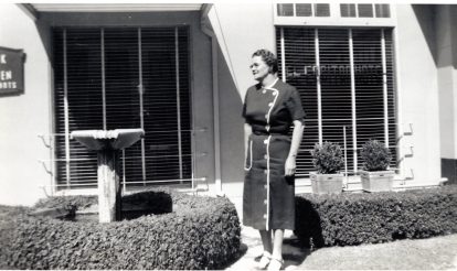 4. Della Moe at El Capitan Hotel in the 1950s (the Hotel was renovated after the fire) 2014-58-6
