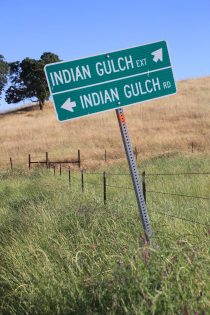 Indian Gulch Roadsign