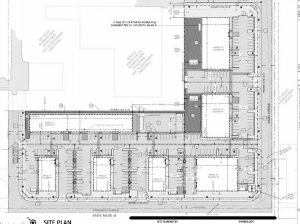 A site plan of the high school career training facility that will be located on a 6-acre parcel of school district-owned land off of SP Avenue near the Teasdale processing plant in Atwater.